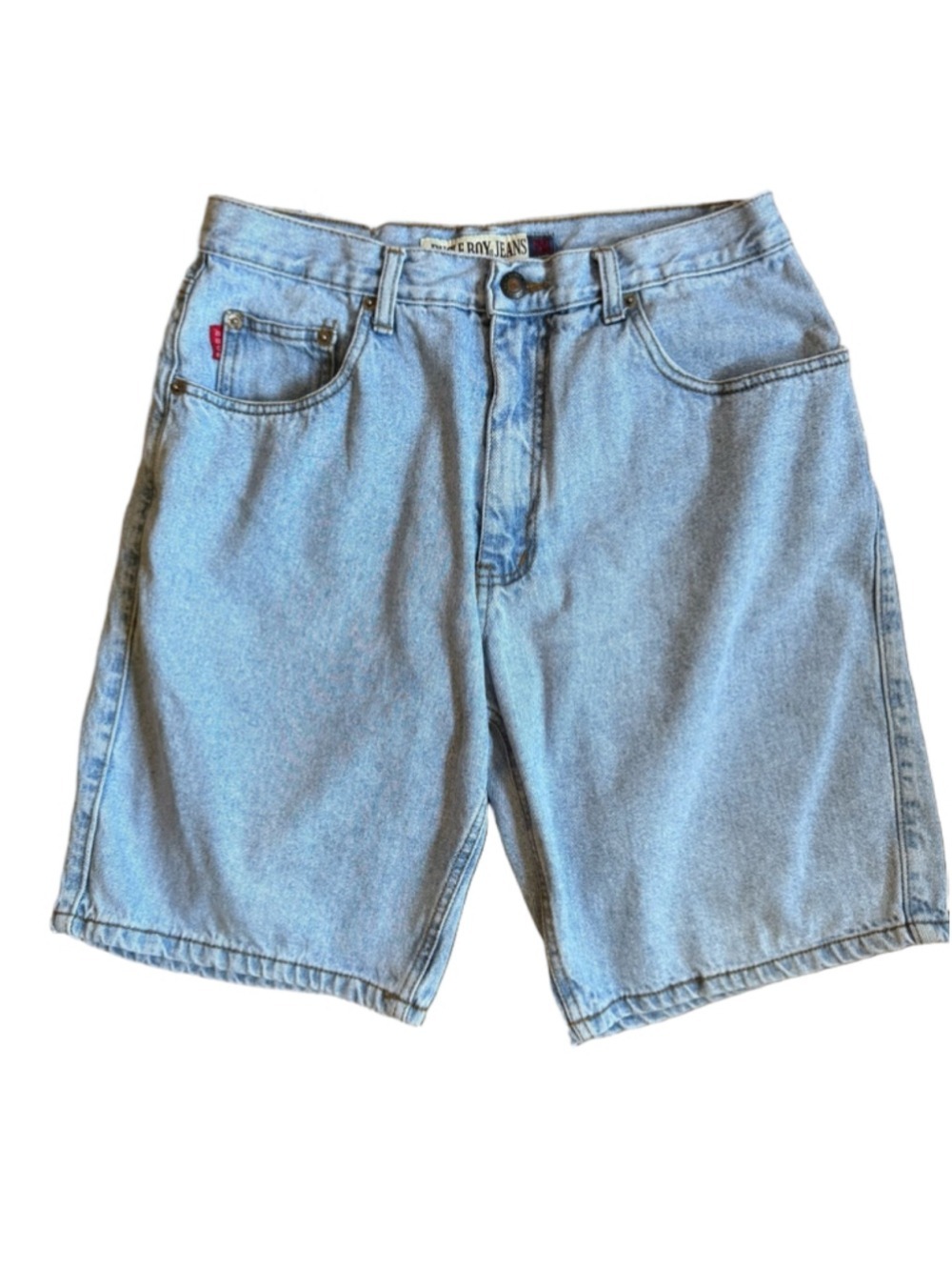 Vintage Bugle Boy Jeans Light Wash Denim Shorts size 32